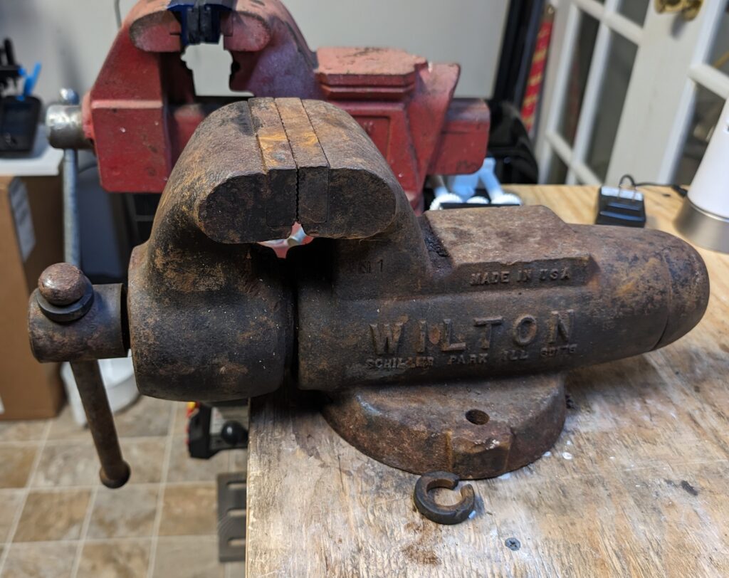 This is the rusty Wilton vise that started it all...